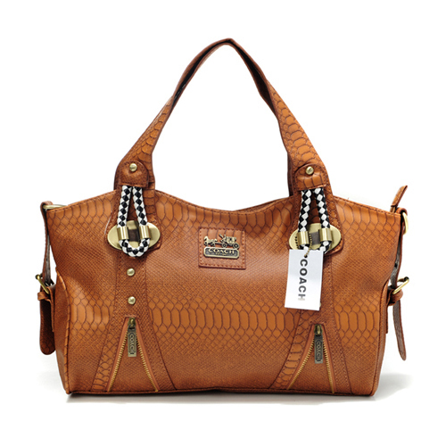 Coach In Embossed Medium Brown Totes DFZ | Women - Click Image to Close